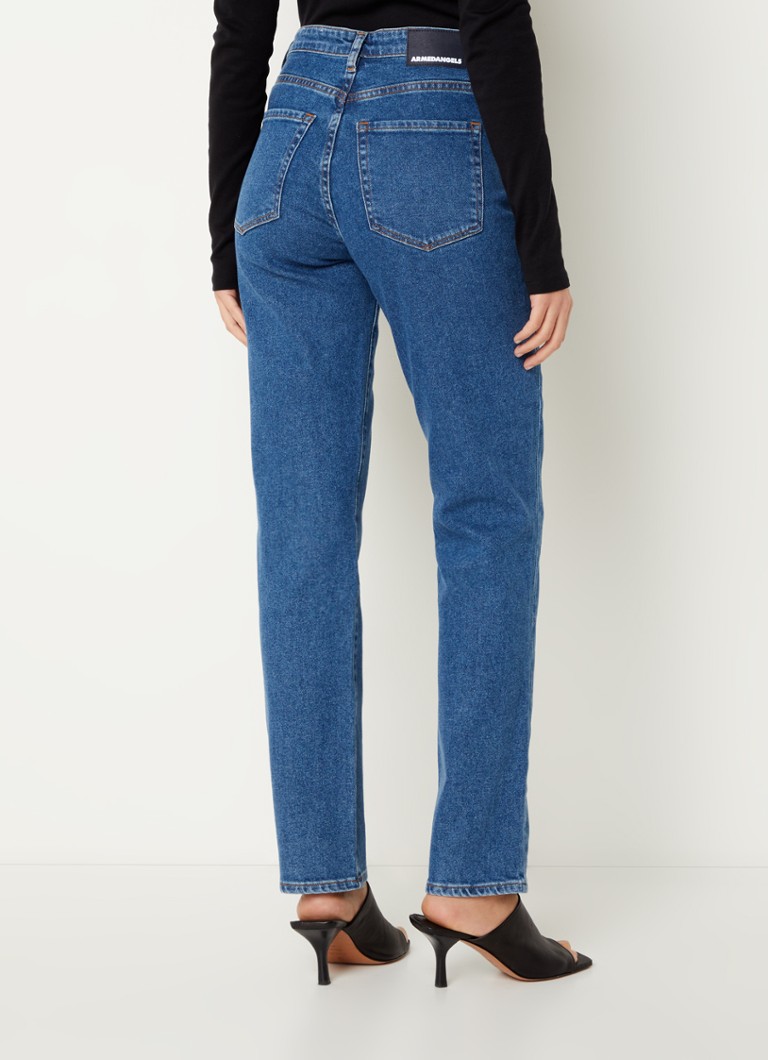 Jeans slim a vita alta Lejaani di ARMEDANGELS, lavaggio medio