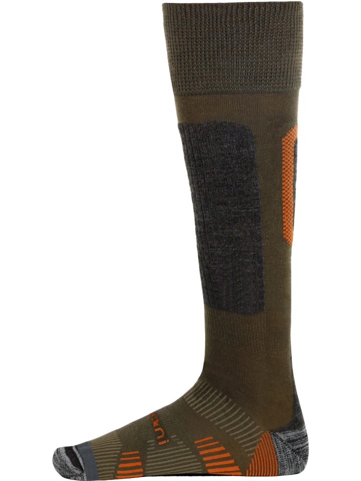 normani 2 bequeme Merino Trekking Kniestrümpfe mit Frotteesohle in Oliv günstig kaufen