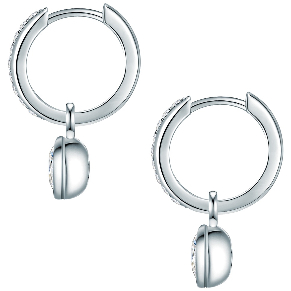 Rafaela Donata Créoles en argent Argent sterling Oxyde de zirconium (CZ) en Argent Boucles d'oreilles