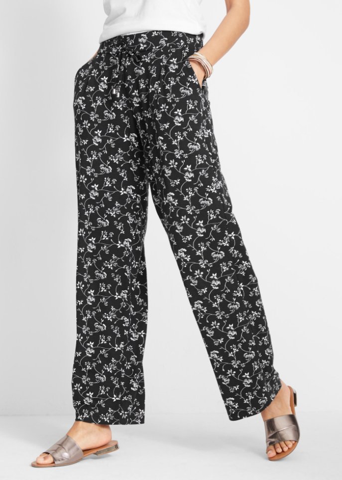 Palazzo-Hose mit Rundumgummibund