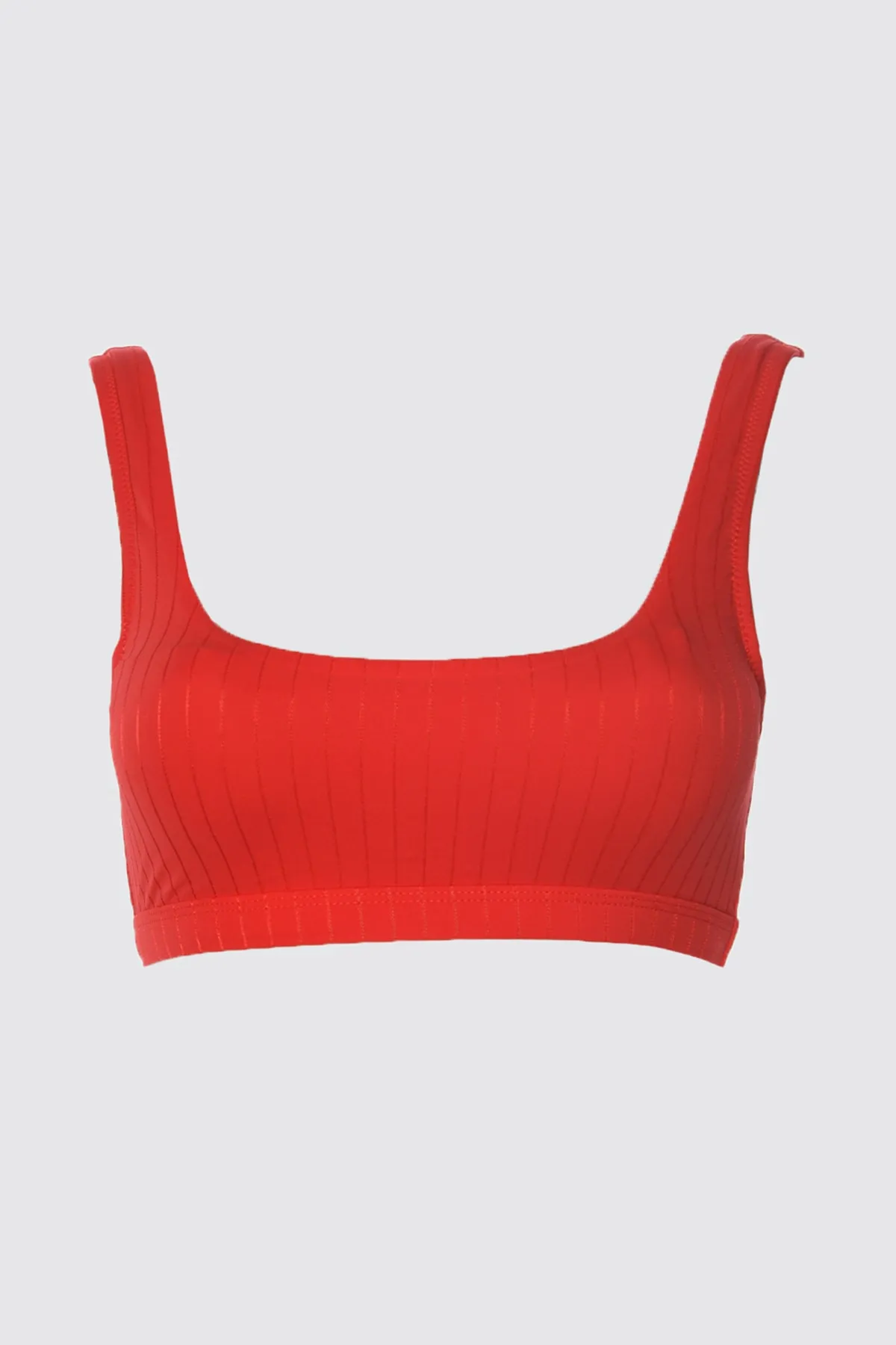 Trendyol Collection  Rotes strukturiertes Bralette-Bikinioberteil TBESS21BU0014