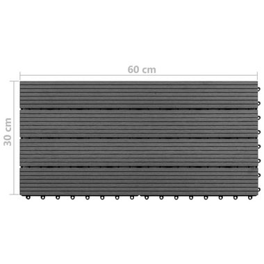 Teppichboden WPC-Fliesen 60×30 cm 6 Stk. 1m² Grau, vidaXL