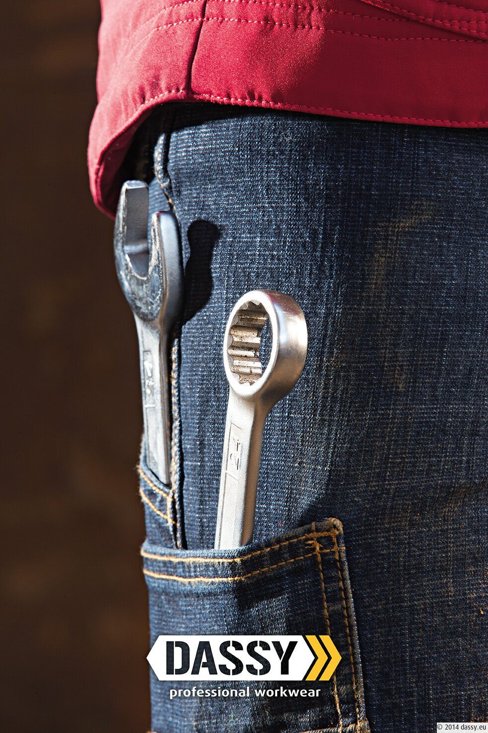 Dassy Arbeitshose Stretch-Arbeitsjeans mit Kniepolstertaschen Knoxville (1-tlg)