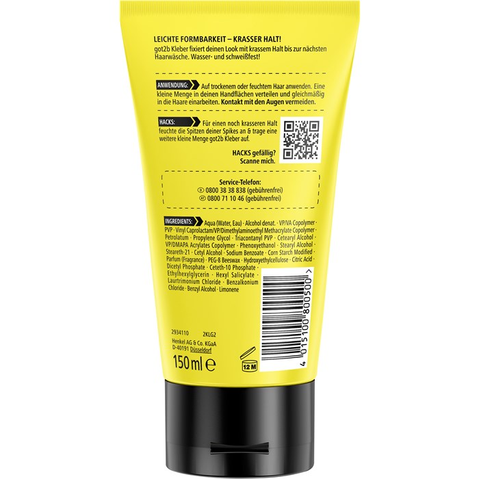 Kleber Wasserfestes Styling Gel