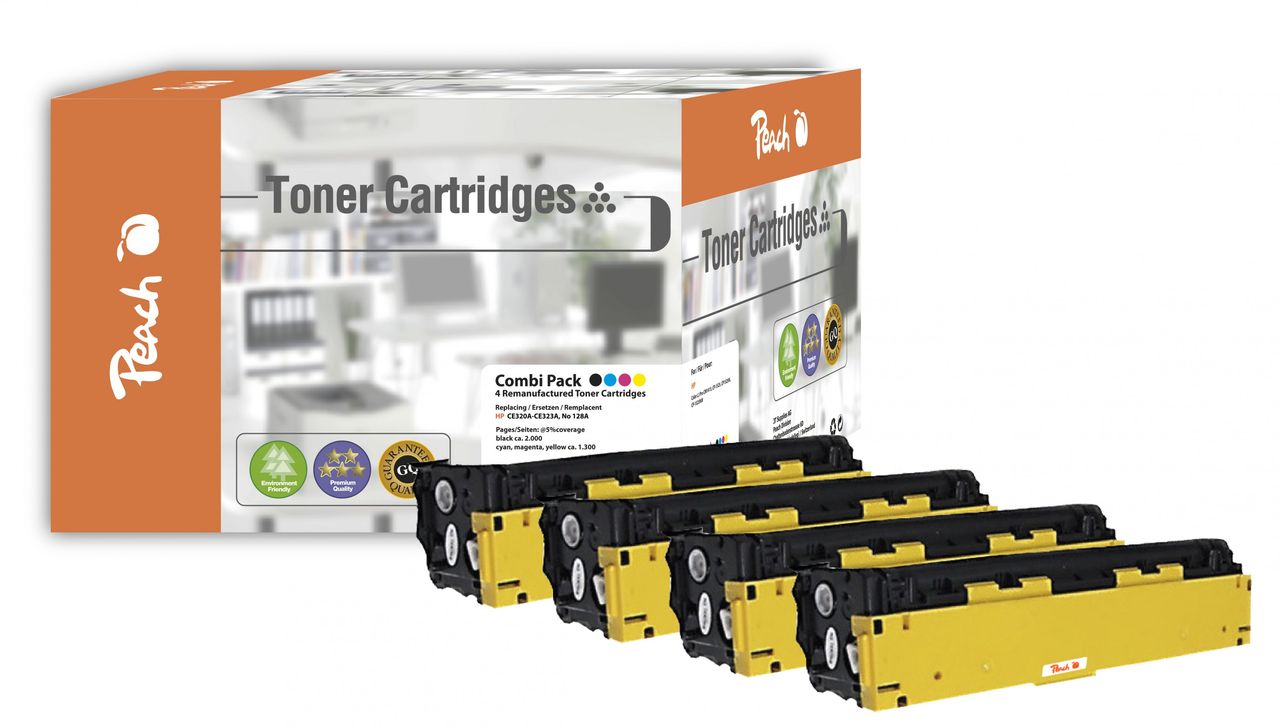 Peach Spar Pack Tonermodule ersetzt HP No. 128A