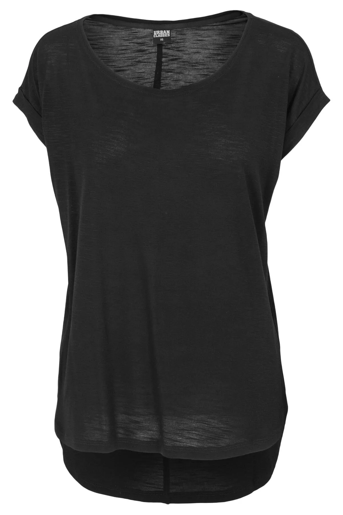 Urban Classics  Damen Long Back Shaped Slub Tee für Damen
