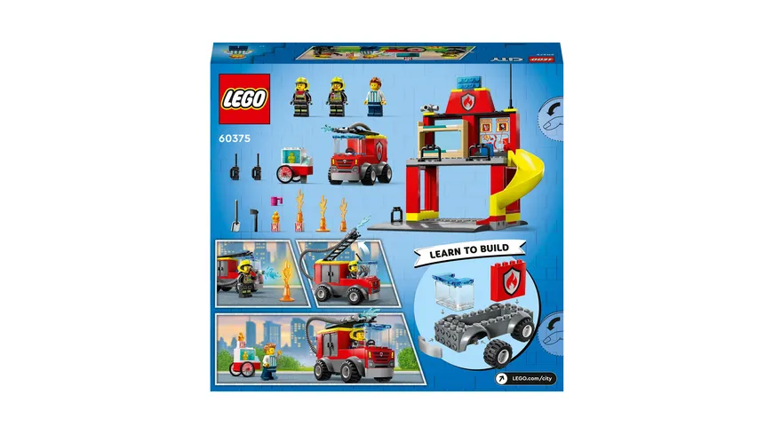 LEGO City 60375 Feuerwehrstation und Löschauto