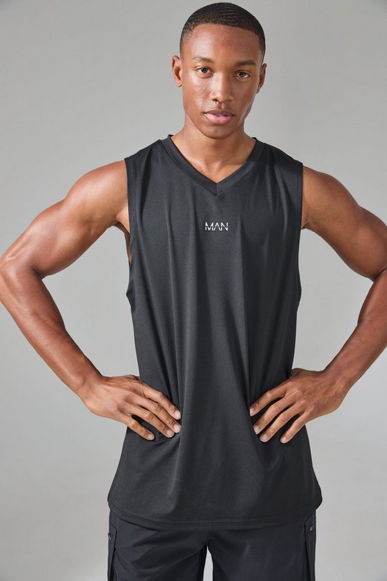 Man Active Performance Tanktop mit V-Ausschnitt
