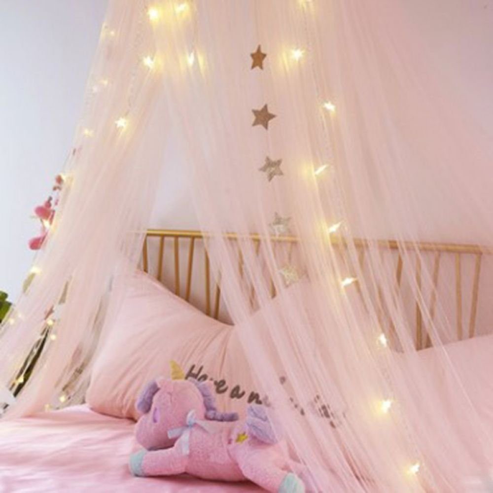 Zeaicos Moskitonetz Chiffon Betthimmel, Kinderzimmer Insektenschutz Baldachin Deko
