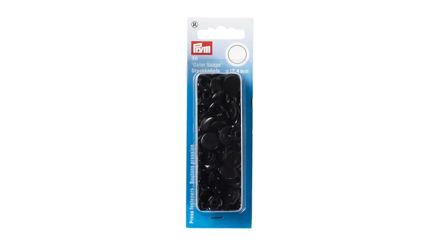 Prym nähfreie Druckknöpfe Color Snaps rund 12,4 mm schwarz