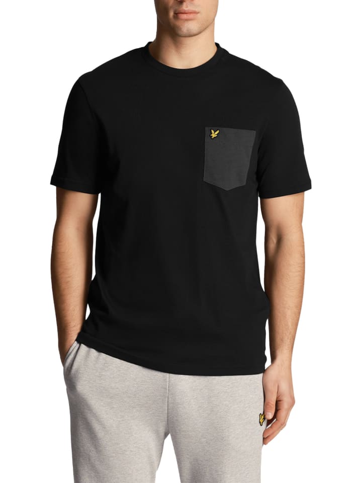 Lyle & Scott T-Shirt in Dunkelschwarz/Grafitgrau günstig kaufen