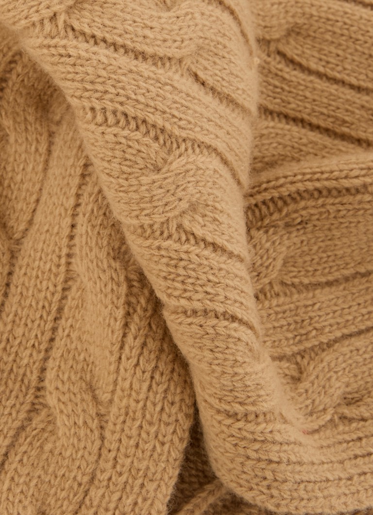 Ralph Lauren  Kabelgebreide sjaal in wolblend 180 x 25 cm