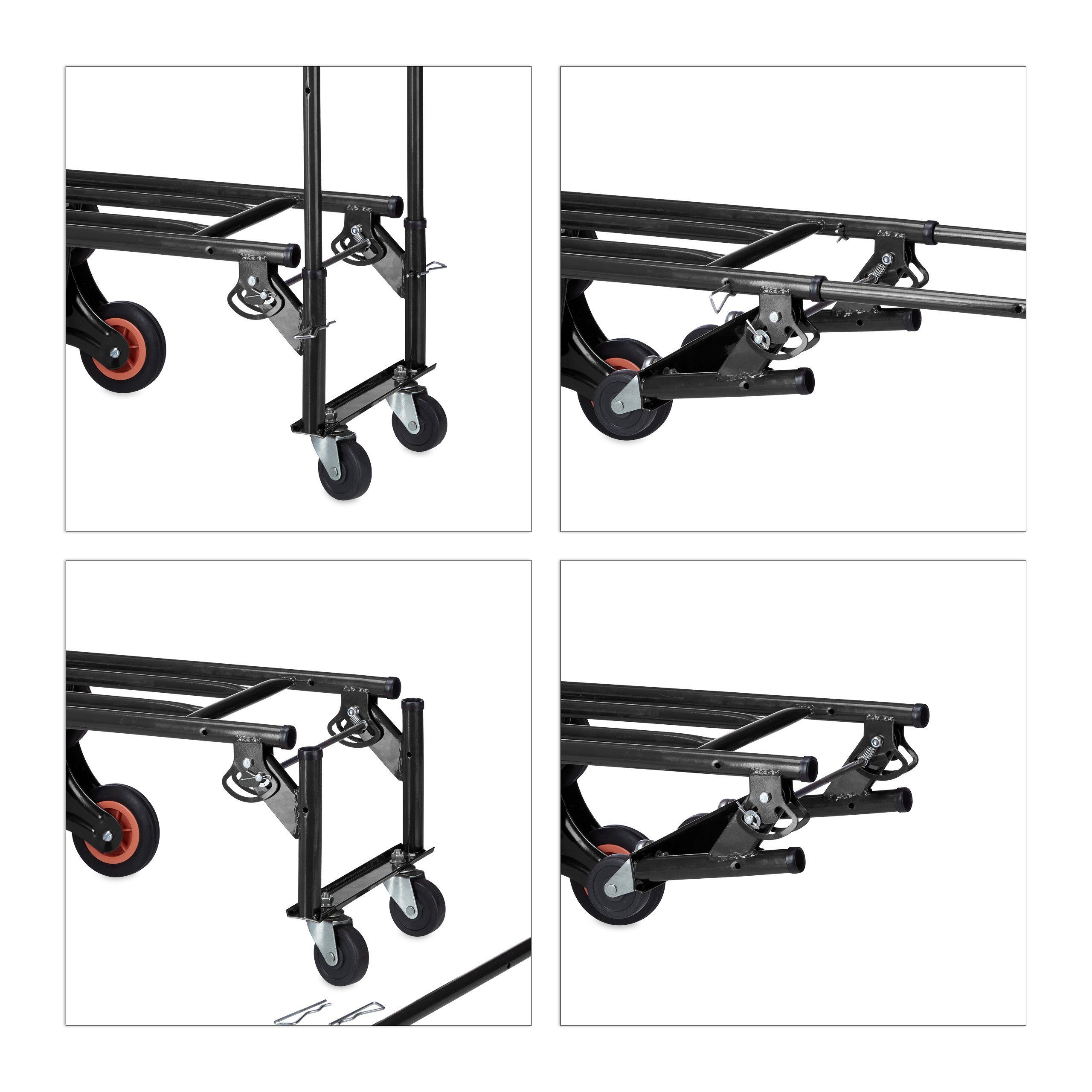 relaxdays Treppensackkarre Sackkarre Treppensteiger schwarz
