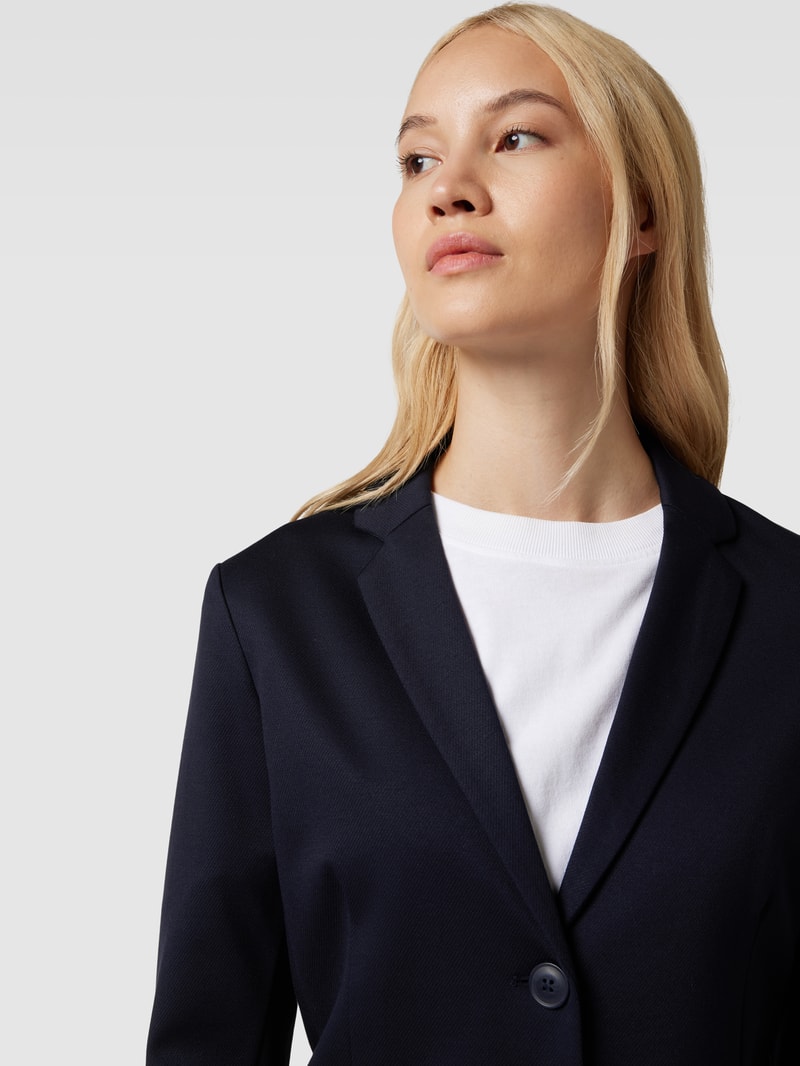 Blazer mit Reverskragen in marineblau