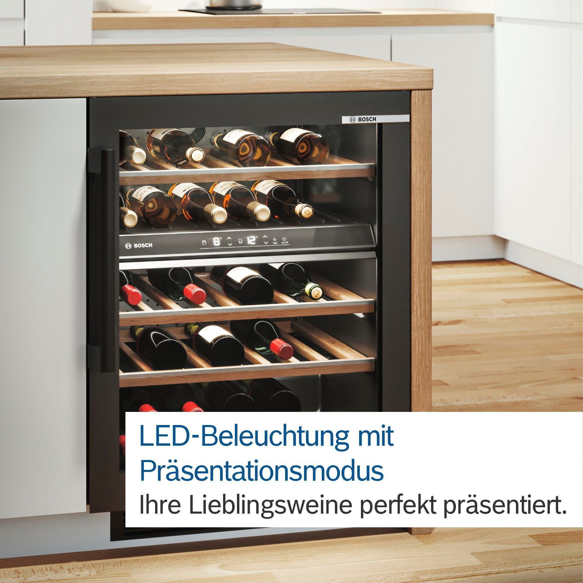 BOSCH Weinkühlschrank KUW21AHG0, für 44 Standardflaschen á 0,75l