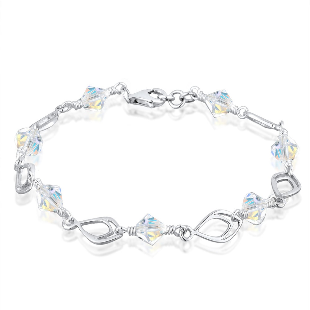 Elli Elli Bracelet Federn Kristalle 925 Silber Bracelet