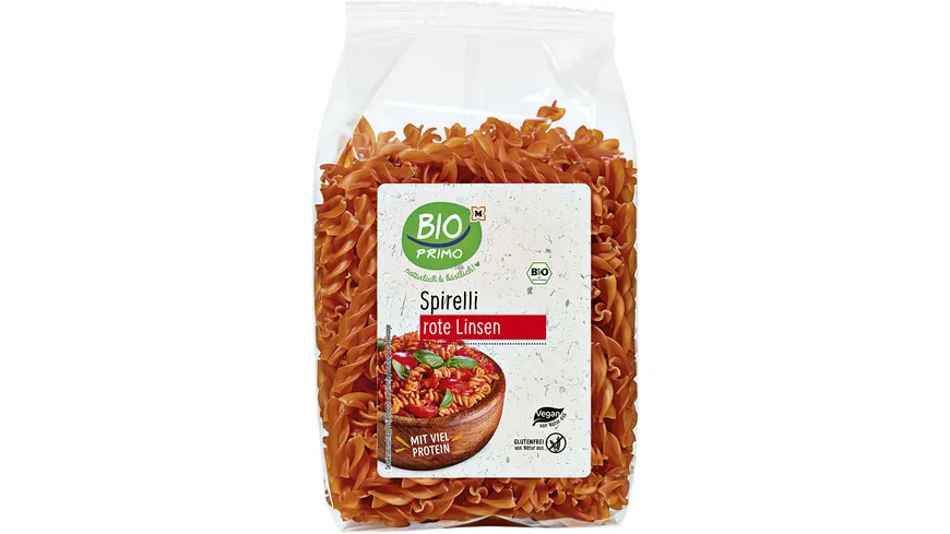 BIO PRIMO Bio Rote Linsen Spirelli Nudeln 250 g
