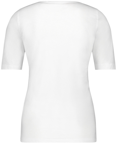 Nachhaltiges T-Shirt mit satiniertem Ausschnitt