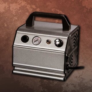 MK3 Airbrush Mini-Kompressor ölfrei mit 0,3l Lufttank und Druckregulator