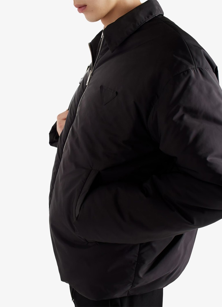 Prada Re-Nylon oversized quilted jacket with side pockets