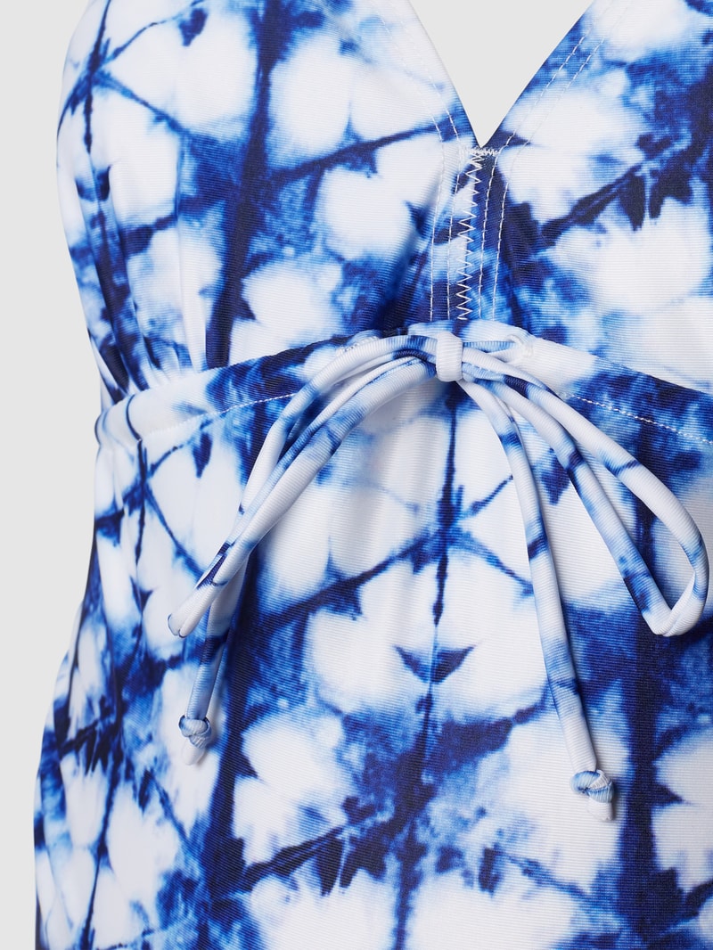 Umstands-Badeanzug mit Allover-Muster Modell 'Siga' in blau