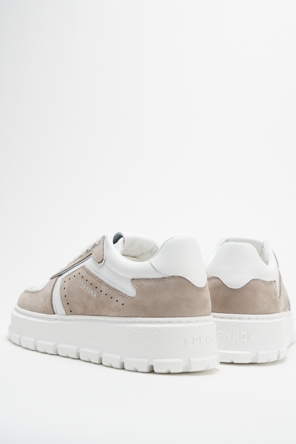 CPH332 leather mix greige/white