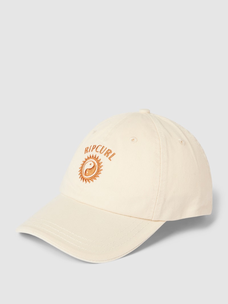 Basecap mit Label-Motiv-Stitching Modell 'Celestial Sun' in offwhite