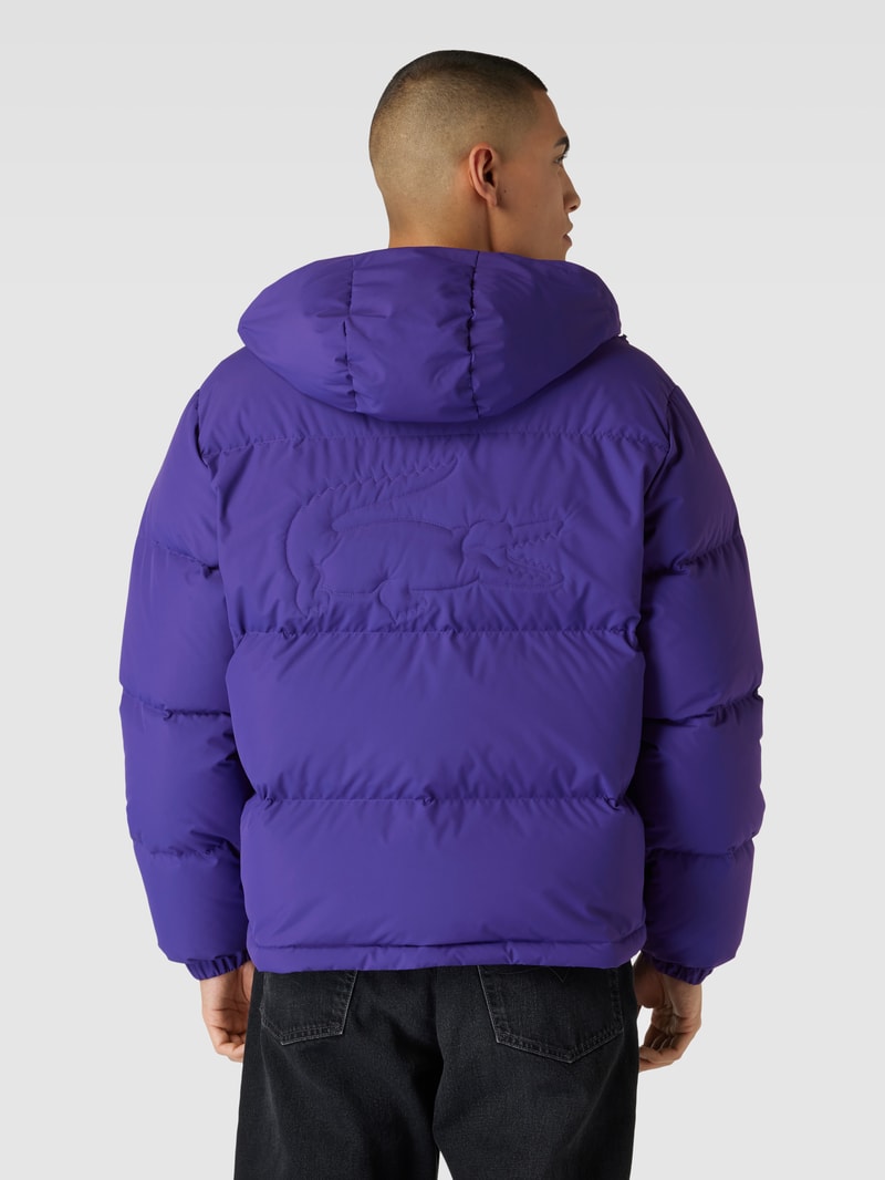 Steppjacke mit Kapuze in lila