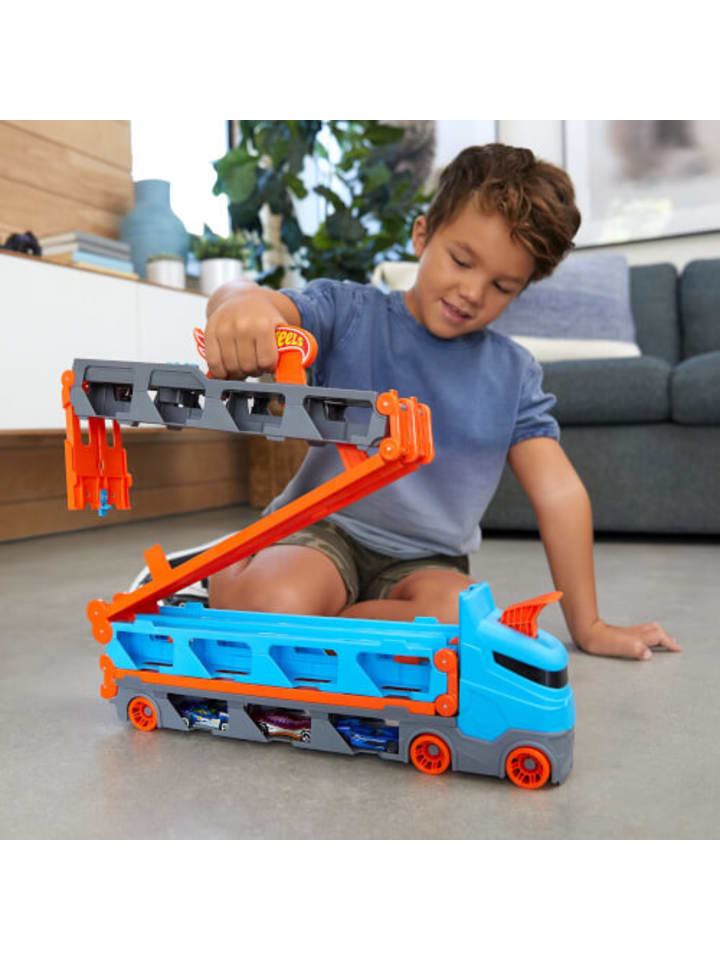 Hot Wheels Spielzeugfahrzeug 2-in-1 Rennbahn Transporter, ab 4 Jahre günstig kaufen onesize