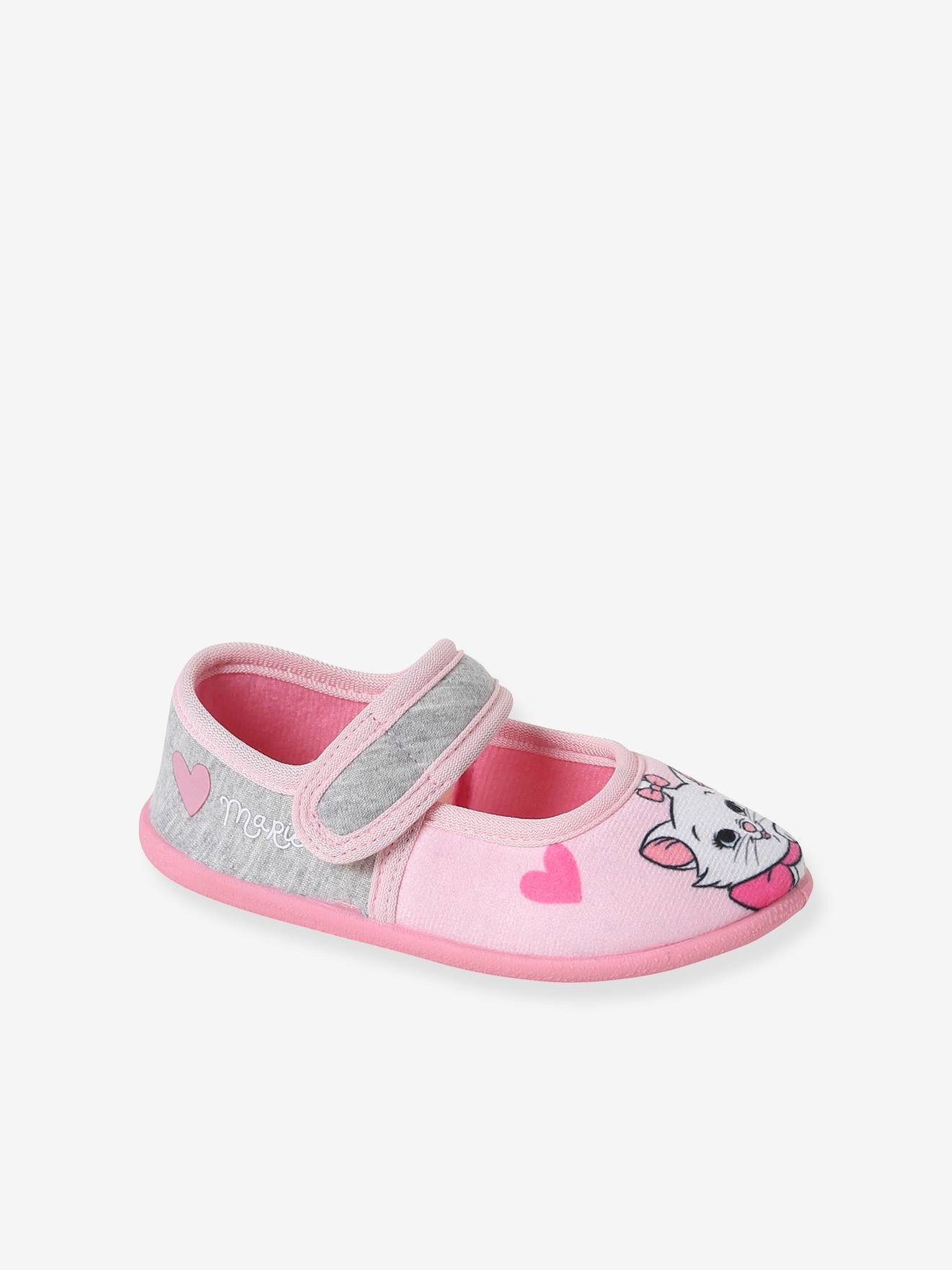 Chaussons fille DS® Marie les Aristochats rose / gris