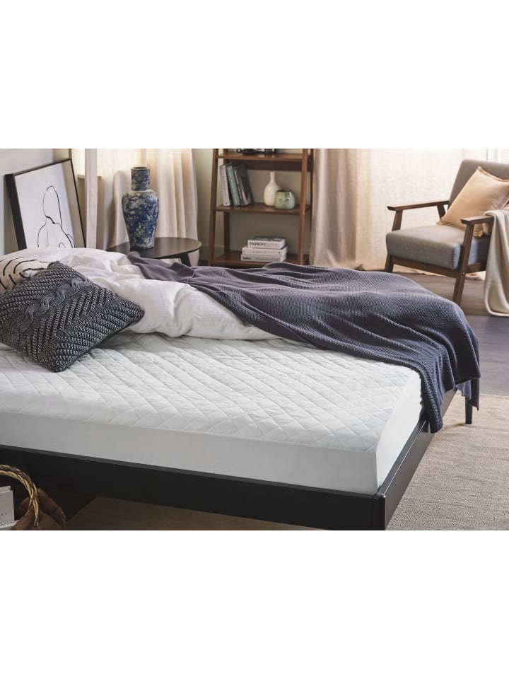 Beliani Topper VILLUERCA in Weiß - (W) 200 x (H) 1 x (L) 160 cm günstig kaufen onesize
