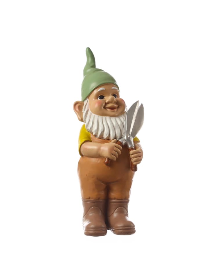 MARELIDA Gartenzwerg mit Gartenschere Gartenfigur H: 29cm in bunt günstig kaufen onesize
