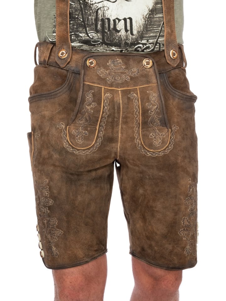 MADDOX Lederhose HORN in hellbraun günstig kaufen 54