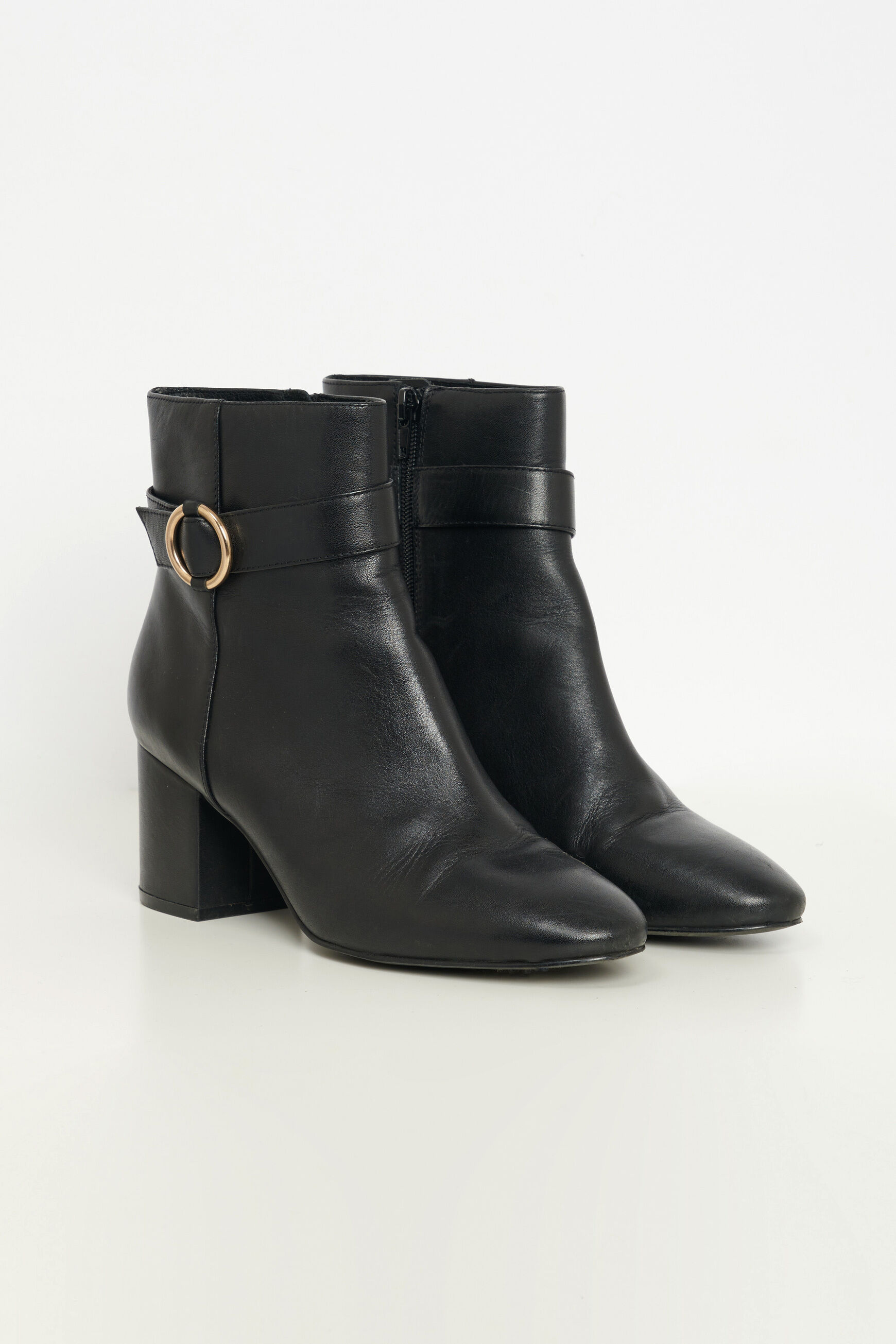 bottines anais 100% cuir noir femme