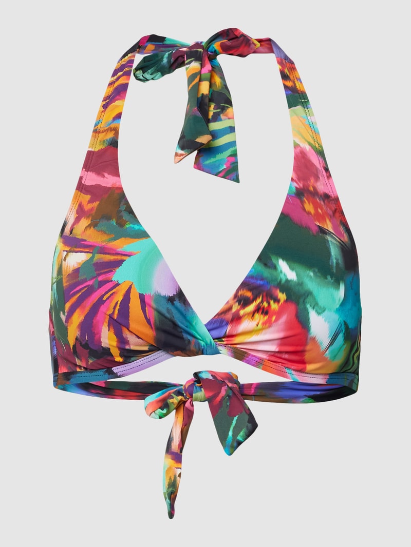 Bikini-Oberteil mit Schnürung Modell 'JUNGLE PARADISE' in pink
