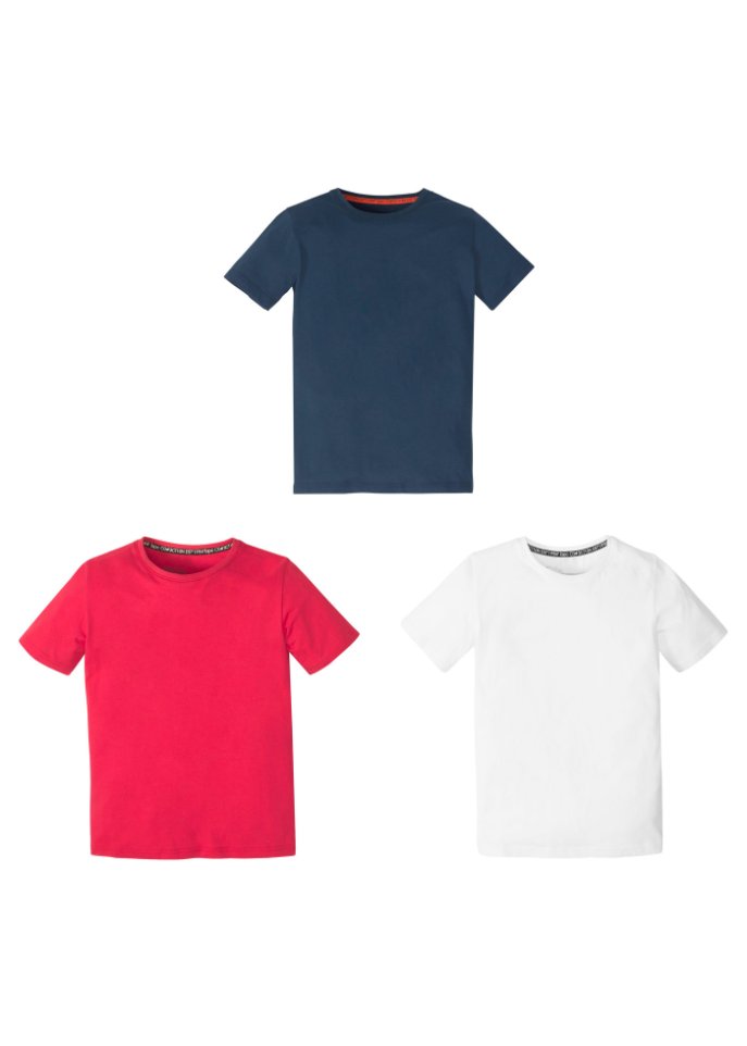 Jungen Basic T-Shirt aus Bio-Baumwolle (3er Pack)