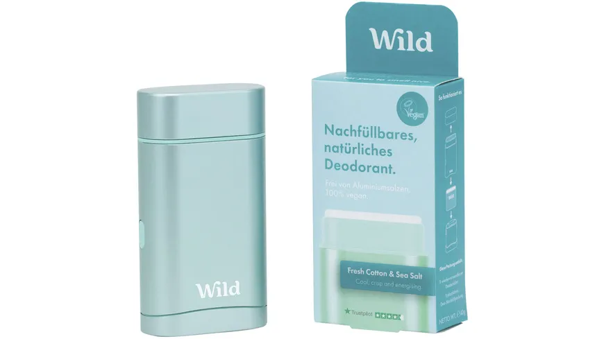 Wild Deodorant Fresh Cotton & Sea Salt Startpaket 40 g