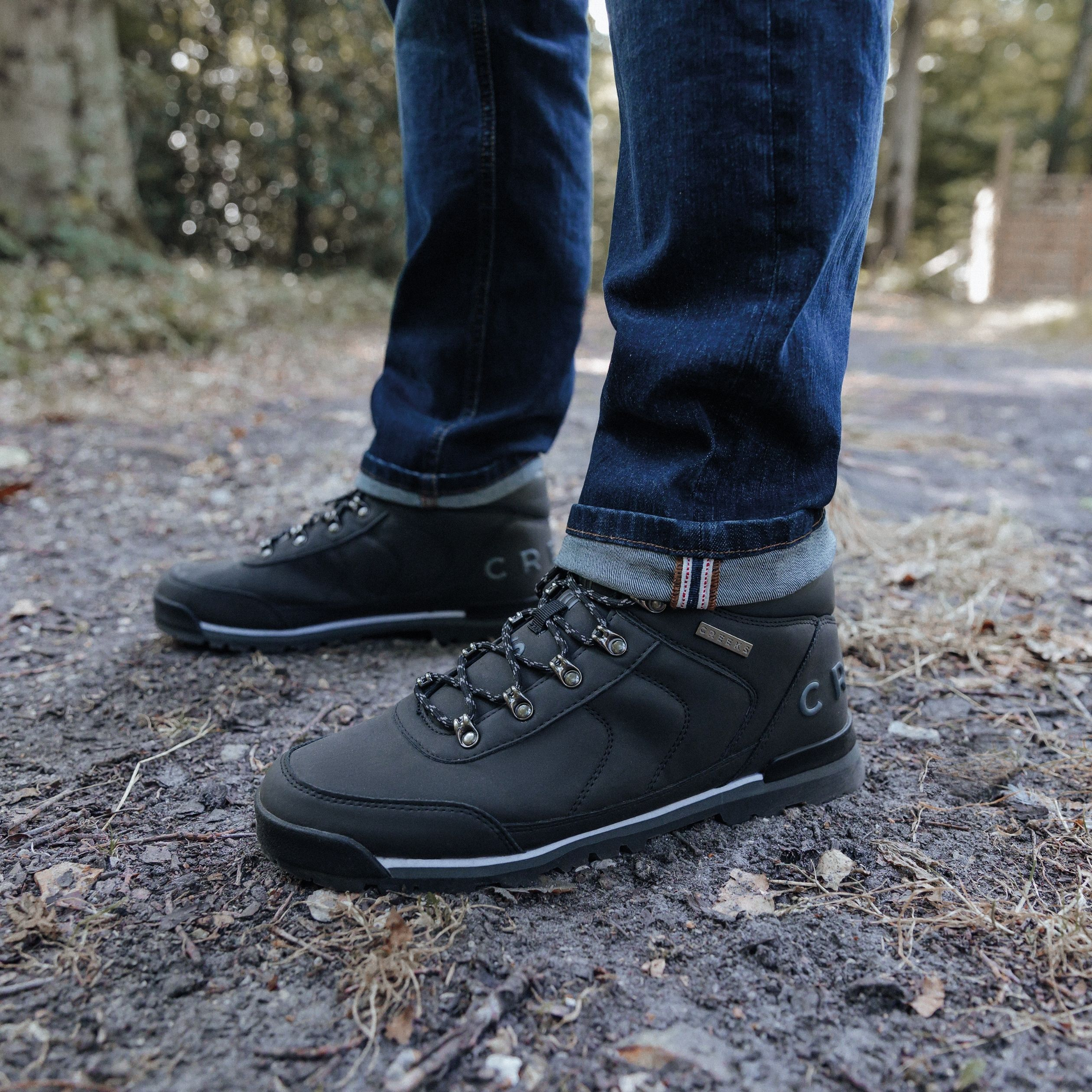 Bottines lacées Creeks noir homme | La Halle