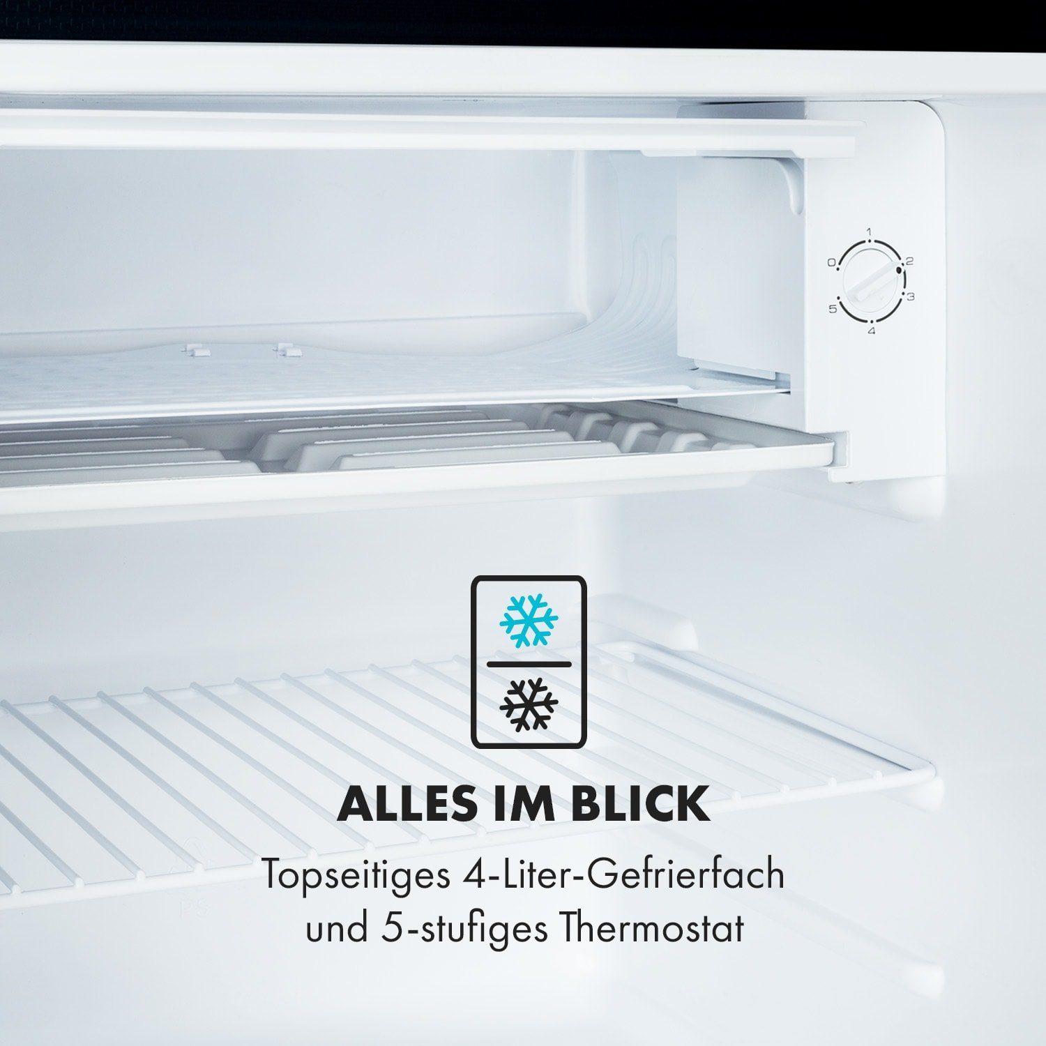 Klarstein Table Top Kühlschrank HEA9-Delaware-B 10034554, 74 cm hoch, 47 cm breit