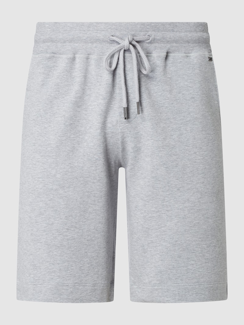Sweatshorts mit Stretch-Anteil in mittelgrau meliert