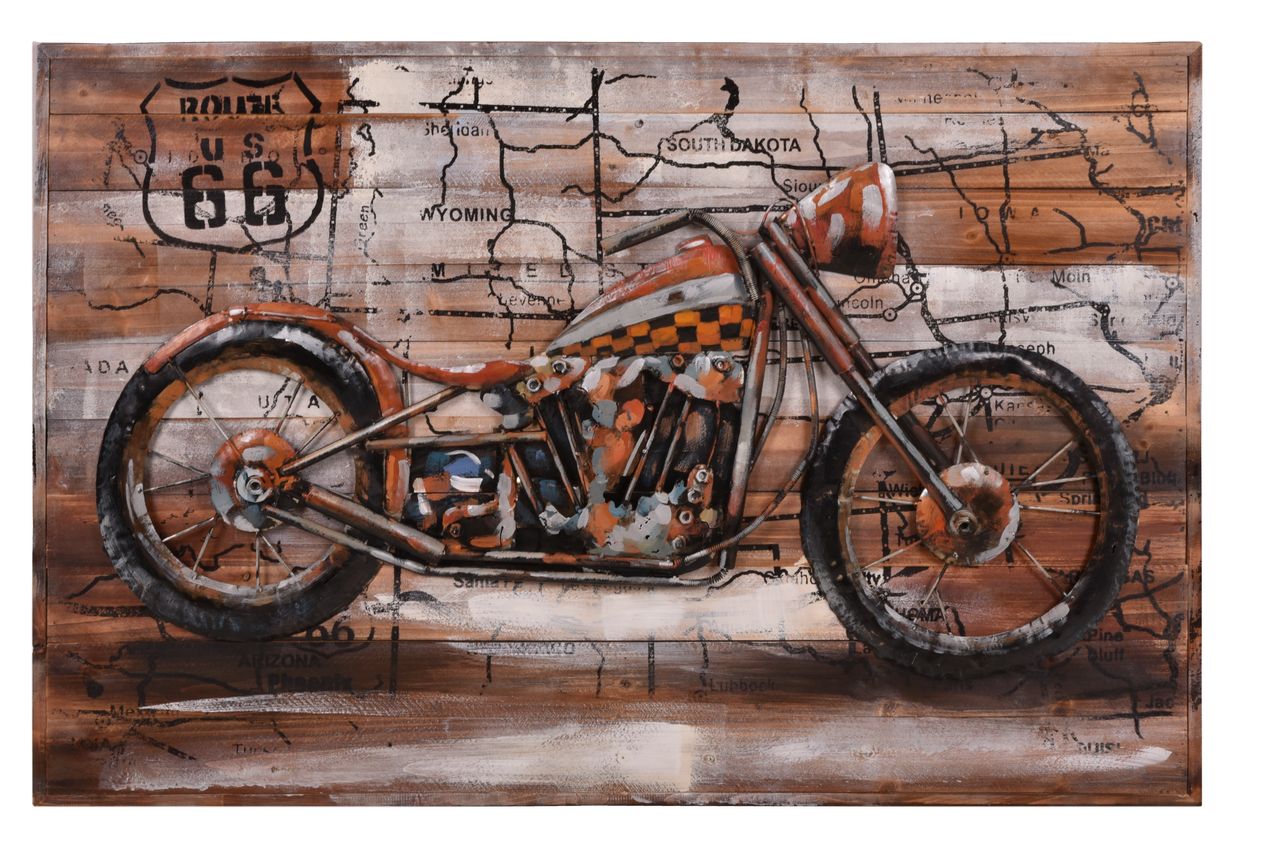 INTERIA Home&Living 3D Metallbild Motorrad