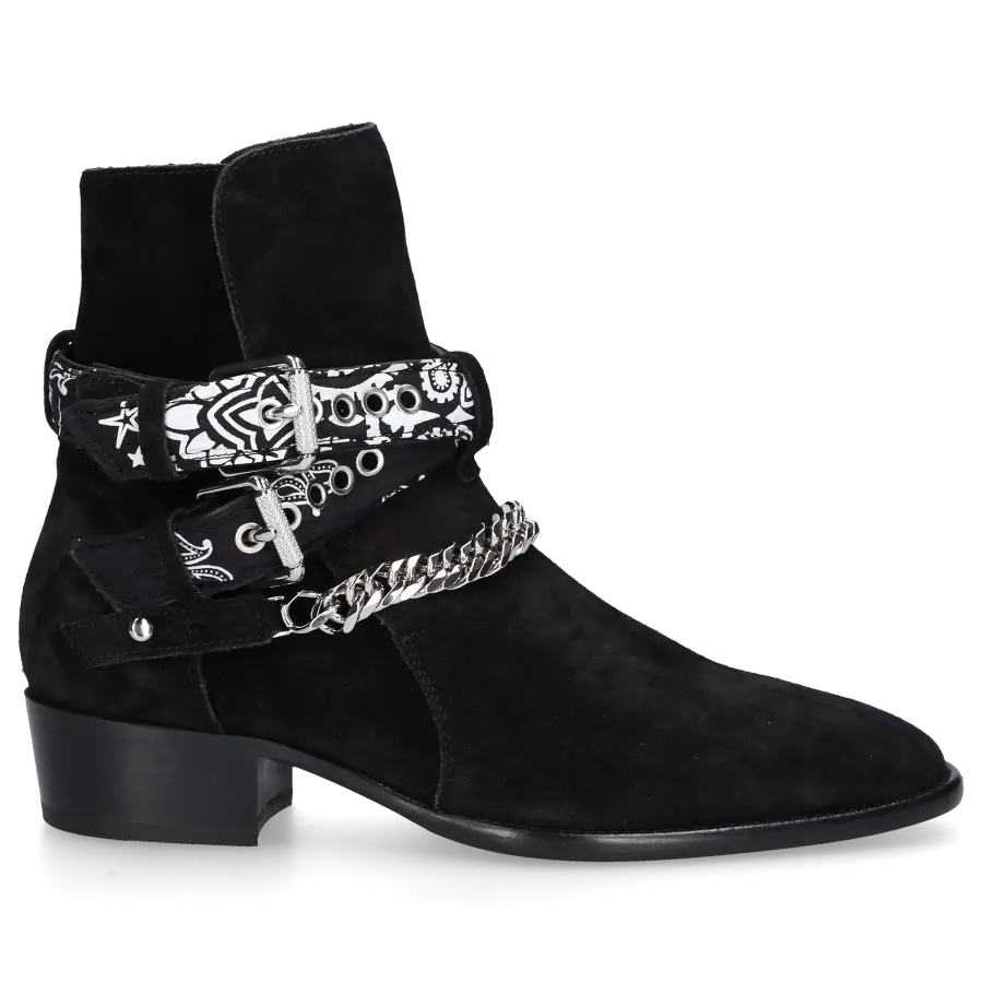 Amiri - Stiefeletten BANDANA BOOT Veloursleder - schwarz