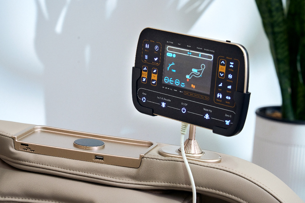 Happy Home Elektrischer Massagesessel mit Airbag & 2D-Massage-Mechanismus, Lautsprecher & Touchscreen-Display
