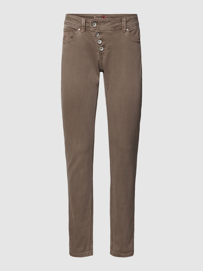 Jeans mit 5-Pocket-Design Modell 'MALIBU' in mittelbraun