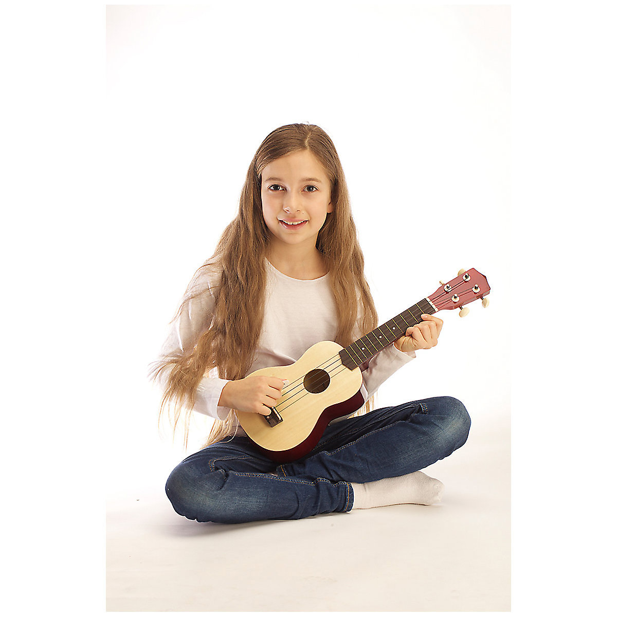 Kindergitarre Holz Natur (Ukulele) 54 cm