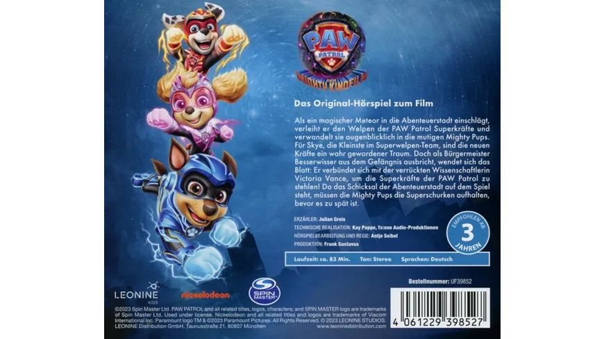 PAW Patrol - Der Mighty Kinofilm (Das Original-Hör