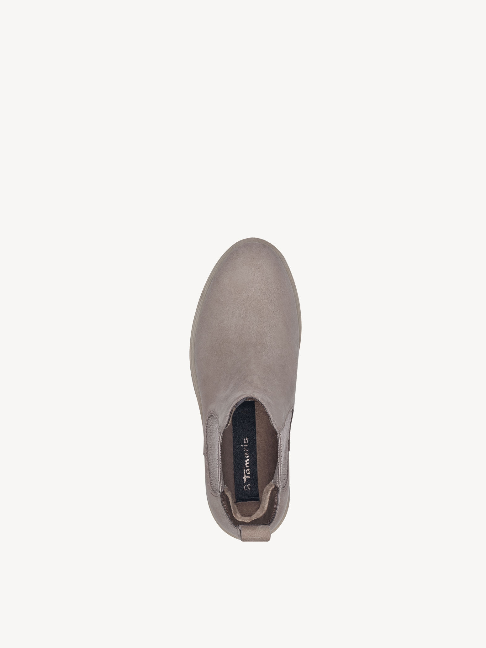 Bottine Chelsea en cuir - beige