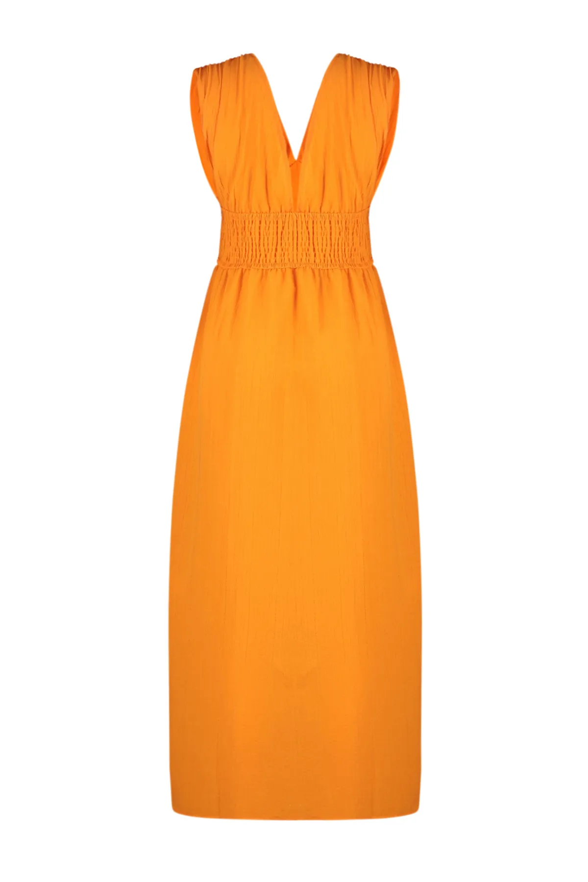 Trendyol Collection  Orangefarbenes Maxi-Strandkleid mit gewebtem Schlitz TBESS24EL00063