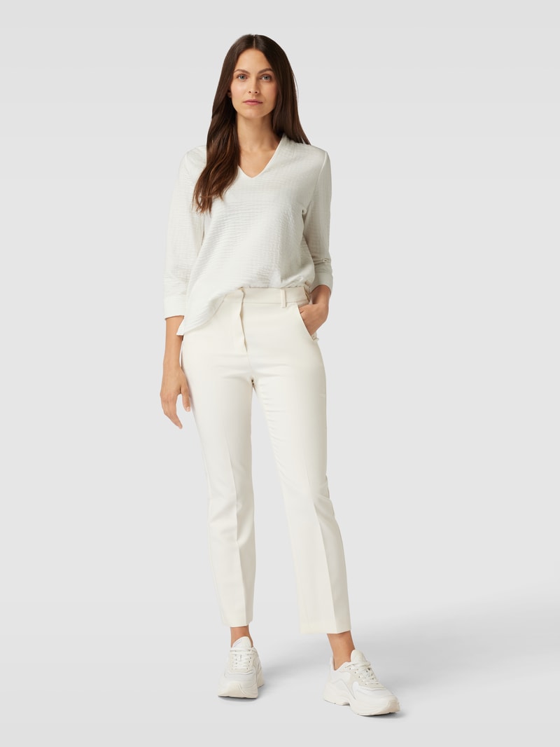 Sweatshirt mit elastischem Saum Modell 'Ganila' in offwhite