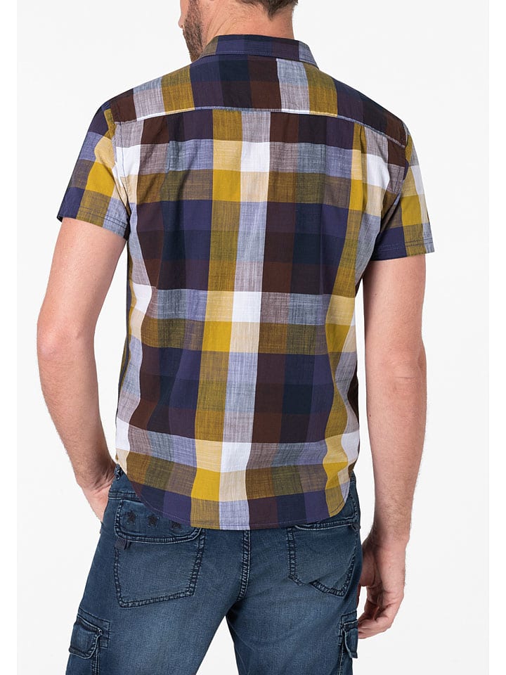 Timezone Hemd in Gelb/ Blau/ Weiß günstig kaufen